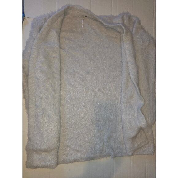 Free People Faux Fur Open Front Fuzzy Cardigan Size XS Boho Chic - Picture 4 of 6